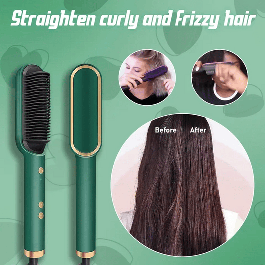 "Upgrade Your Styling Routine with the HQT-909B Ceramic Heated Hair Brush - Heating Electric Hair Straightener -HAIR STRAIGHTENER BRUSH HQT-909B!"